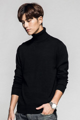 New 2017 Autumn Winter Youth Fashion Turtleneck Sweater Men Knitted Sweater High Elastic Mens Sweaters And Pullovers Hombre 3XL