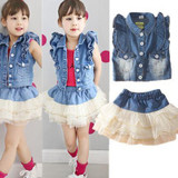 2017 summer Korean baby girls clothing set children heart shirt+bow shorts suit 2pcs kids floral bow clothes set suit
