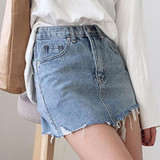 2017 Summer Jeans Skirt Women High Waist Jupe Irregular Edges Denim Skirts Female Mini Saia Plus Size Faldas Casual Pencil Skirt