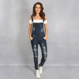 2017 Summer Hole Jeans Denim Jumpsuit Overalls rompers women one piece jumpsuits sexy bodysuit salopette femme long pencil P0952