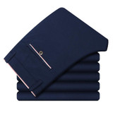 2017 summer high quality khaki Casual Pants Men Brand Black Work Pants Clothing Slim Fit Cotton Formal Trousers for man No belt