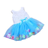2017 Summer Girls Lace Flower Girl Dresses Bow Tutu Baby Toddler Princess Dress Party Wedding Costumes Newborn Infant Girl Dress