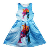 2017 Summer Girl Dresses Trolls Girls Princess Birthday Party Dress Children Trolls Costume Kids Clothes Vestido Trolls Dress