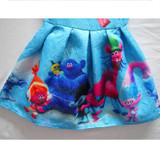 2017 Summer Girl Dresses Trolls Girls Princess Birthday Party Dress Children Trolls Costume Kids Clothes Vestido Trolls Dress