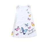 2017 Summer Girl Dress Sleeveless Clothing Baby Butterfly Princess Dress Kids Party Dresses Clothes