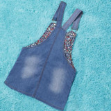 2017 Summer Girl Cowboy Suspender Dress Girls Denim Strap Dress Jean Sundress Casual Kids Dresses For Girls Baby Clothing