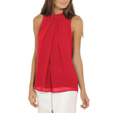 2017 Summer Fashion Women Chiffon Sleeveless Blouse Casual Chiffon Blouse Chic Elegant Lady Tops Blouse Shirts