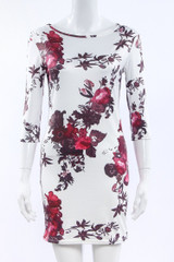 2017 Summer fashion Vintage Floral Print Women Dress Casual half Sleeve round Neck Elegant Slim Sheath Sexy Bodycon Dresses