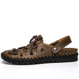 2017 Summer Fashion Men Sandals Beach Mens Dress Flats Causal Sandals Breathable Men's Shoes Handmade Soft Male Casual Outdoor