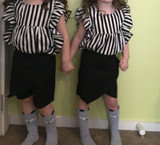 2017 Summer Fashion Girls Clothing Set Tops + Black Shorts 2pcs Striped Suits Children Outfits Sleeveless Baby Girl Clothes Sets