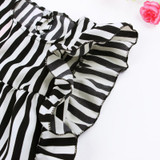 2017 Summer Fashion Girls Clothing Set Tops + Black Shorts 2pcs Striped Suits Children Outfits Sleeveless Baby Girl Clothes Sets