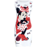 2017 Summer Fashion Cute Women's Cartoon Printed Dresses White O-Neck Sleeveless Bodycon Mini Dress Casual Cutto Cortos Vestidos