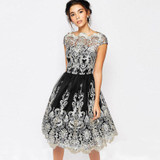 2017 Summer Dress Women Fashion Vintage Elegant Lace Dress High Quality Party Christmas Dresses For Women Female Sexy Vestidos