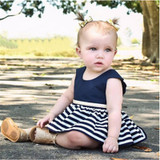 2017 summer dress stripe Golden belt Sleeveless Costume Clothes Girls Dress Toddler Baby Kids Girl Dress Birthday Clothing 2017 summer dress stripe Golden belt Sleeveless Costume Clothes Girls Dress Toddler Baby Kids Girl Dress Birthday Clothing