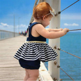 2017 summer dress stripe Golden belt Sleeveless Costume Clothes Girls Dress Toddler Baby Kids Girl Dress Birthday Clothing 2017 summer dress stripe Golden belt Sleeveless Costume Clothes Girls Dress Toddler Baby Kids Girl Dress Birthday Clothing