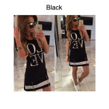 2017 Summer Dress Letter Print A-Line Dress Zippers O-Neck Dress Female Plus Size Vestido Women Vestidos XXXL White Dresses