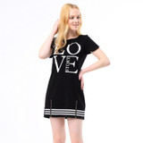 2017 Summer Dress Letter Print A-Line Dress Zippers O-Neck Dress Female Plus Size Vestido Women Vestidos XXXL White Dresses