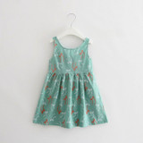 2017 Summer Cute Cotton Baby Girls Vest Dress Kids Sundress Princess Shirt Dresses