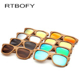 Retro Bamboo Wood Sunglasses Women Brand Designer Goggles Sun Glasses Shades Polarized sunglasses lunette oculo -2A-03