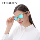 Retro Bamboo Wood Sunglasses Women Brand Designer Goggles Sun Glasses Shades Polarized sunglasses lunette oculo -2A-03