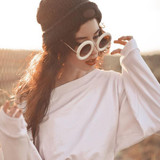 Retro 1950's Women's Fashion Donuts Round Retro Sunglasses