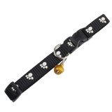 Retractable Adjustable Nylon Footprint Collar for Dogs Puppy Pet Collars With Bells Candy Color Small Fashion Personality Collar