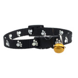 Retractable Adjustable Nylon Footprint Collar for Dogs Puppy Pet Collars With Bells Candy Color Small Fashion Personality Collar