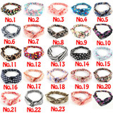 Retail Wholesale Hot Women Girl Yoga Elastic Turban Floral Twisted Knotted Headband Hair Band