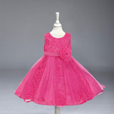 Retail Lace Floral Embroidery Flower Girl Dresses for Weddings Pageant Party Evening Gowns First Communion Dresses L015