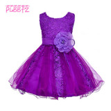 Retail Lace Floral Embroidery Flower Girl Dresses for Weddings Pageant Party Evening Gowns First Communion Dresses L015