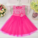 Retail Elegant Pink Flower Girl Dresses With Tulle Baby Party Prom Dress Girl First Communion Pageant Gowns L9003