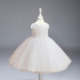Retail Christmas Girl Party Dresses With Belt Flower Princess Kids Children Dress 6 colors Girl Wedding Dress LL313