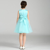 Retail Appliques beadin Lace Flower Girl Dress Sequined Pattern Girl Party Dress Embroidery Flower Girls Princess Dress LL313