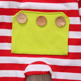 Red Color Newborn Baby Boy Girl Clothes Long Sleeve Striped Hooded Romper Jumpsuit Outfits Playsuit