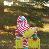 Red Color Newborn Baby Boy Girl Clothes Long Sleeve Striped Hooded Romper Jumpsuit Outfits Playsuit