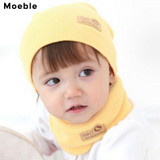 Moeble Spring Autumn Winter Baby Cap Girls Boys Children Knitted Hat and Scarf Set Kids knit hat with scarf set 6 colors H346B