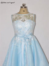 Modest Short Bridesmaid Dresses 2017 Vintage TeaLength Lace Appliques Short Bridesmaid Dress Wedding Party Dresses JV11
