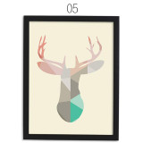 Modern Nordic Minimalist Canvas Painting Deer Scandinavian Landscape Wall Pictures Art Poster Living Room Home Decor No Frame