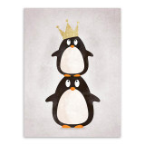 Modern Cute Animal Print Poster Nursery Wall Art Bear Hippo Penguin Picture Canvas Painting Kids Room Nordic Home Decor No Frame