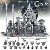 MOC Medieval Age Castle knights Shadow Golden Trooper 7PCS/SET With Big Wing Action Figure Building Blocks Kids Toys Gifts