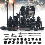 MOC Medieval Age Castle knights Shadow Golden Trooper 7PCS/SET With Big Wing Action Figure Building Blocks Kids Toys Gifts
