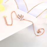 MoBuy MBHI005 Animal Clam Natrual Gemstone Rose Quartz Bracelets &amp; Cuff 925 Sterling Silver Gold Plated Fine Jewelry For Women