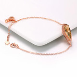 MoBuy MBHI010 Luxury Big Natural Gemstone Citrine Bracelets $ Bangle 925 Sterling Silver Fine Jewelry Rose Gold Plated For Women