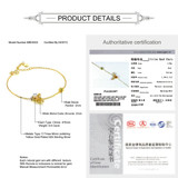 MoBuy MBHI002 Bee Natural Gemstone Citrine Bracelets & Cuff 925 Sterling Silver Yellow Gold Plated Chain Fine Jewelry For Women