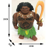 Moana And Maui Action Toy Figures Chick Heihei Spotted Action Figures Toys With Light and Music Model Vinyl Doll For Girls Kids