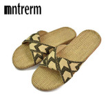 Mntrerm High Quality Summer Linen Home Slippers Candy Colors Flax Slippers Men Slippers Home Shoes Large Size linen shoes