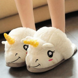 Mntrerm 2017 Unisex Unicorn Cotton Home Slippers Spring Warm Chausson Licorne Indoor Cartoon Slippers Shoes For Teen Boys Girls