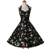 2017 Plus Size Womens clothing New Summer Style 50s Vintage pin up 60s Cocktail dresses Rockabilly Retro Floral print Party gown 2017 Plus Size Womens clothing New Summer Style 50s Vintage pin up 60s Cocktail dresses Rockabilly Retro Floral print Party gown