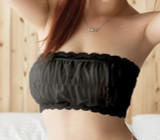 2017 Plus Size New Fashion Women Clothing Crop Tops Cropped Feminino Sexy Lingerie Tube Top Black and White Lace Tube Bra