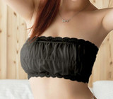2017 Plus Size New Fashion Women Clothing Crop Tops Cropped Feminino Sexy Lingerie Tube Top Black and White Lace Tube Bra